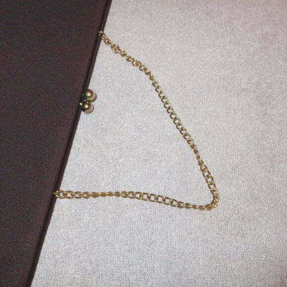 Vintage Baguette Clutch Purse Kisslock Filigree Chain Strap Old Money Regency - Picture 6 of 11